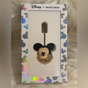 DISNEY x BAUBLEBAR Mickey Mouse Head Bag Charm Keychain – Gold Tone NIB
